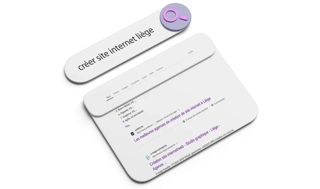 E-mage concept - Aywaille - Liège - Création de sites internet - Webmarketing - Illustration SEO