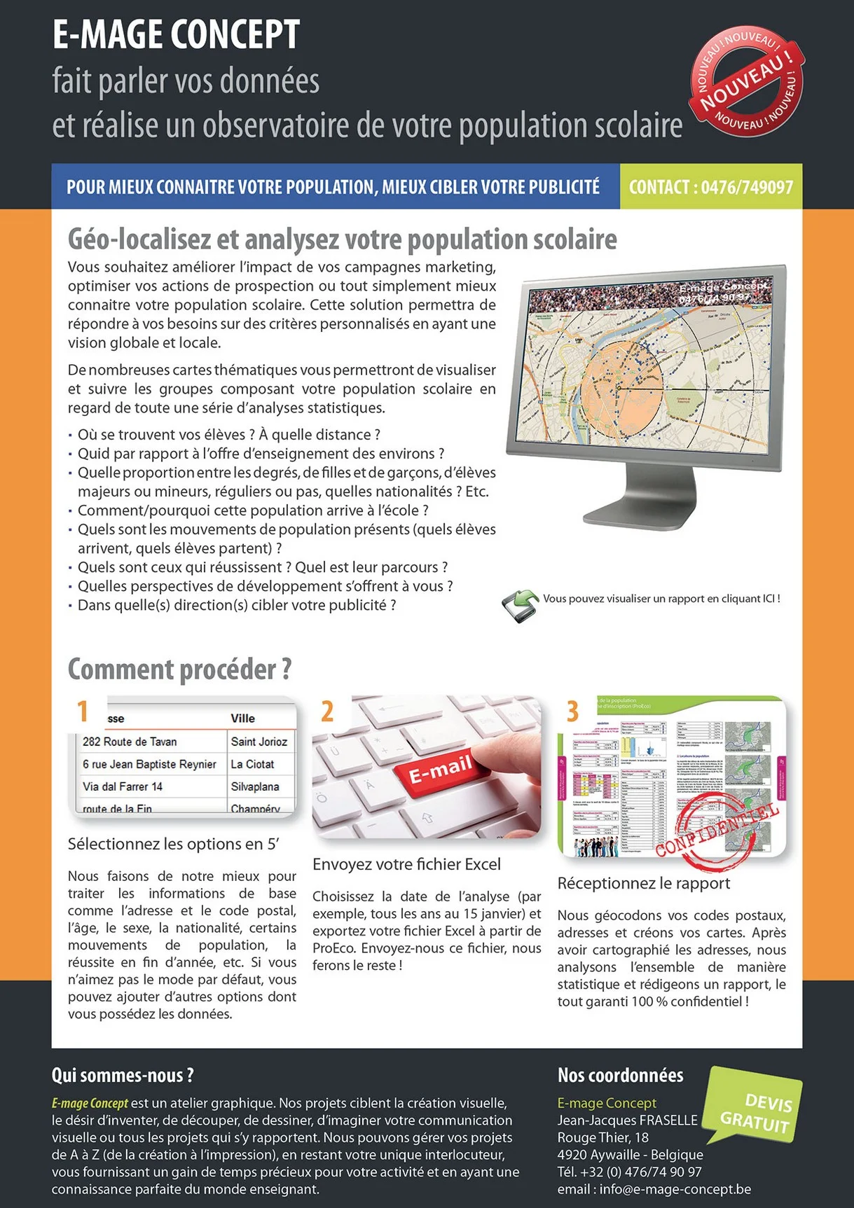 E-mage concept - Aywaille - Liège - Création de sites internet - Stratégies web & webmarketing - Observatoire